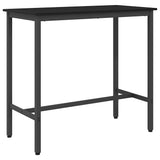 Table Black Oak 100 x 50 x 90.5 cm Engineered Wood and Steel 873732