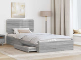 Bed Frame with Drawer Grey Sonoma 75 x 190 cm Engineered Wood 3412851