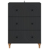 Drawer Cabinet Black 66 x 34.5 x 90 cm Engineered Wood 894146