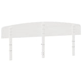 Headboard White 200 cm Solid Wood Pine 842487