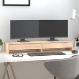 Monitor Stand 100x27x15 cm Solid Wood Pine 813959