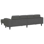 Fabric Sofa with Cushion Dark Grey Corduroy fabric 3335132