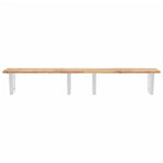 Basin Shelf Wall Mounted Steel and Solid Wood Acacia 3302798