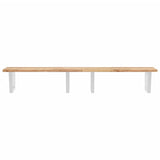 Basin Shelf Wall Mounted Steel and Solid Wood Acacia 3302798