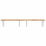 Basin Shelf Wall Mounted Steel and Solid Wood Acacia 3302798