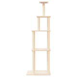 Cat Tree with Sisal Scratching Posts Cream 183 cm 171744
