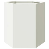 Garden Planter 2 pcs White Hexagon 46x40x45 cm Steel 851111