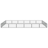 20-Panel Dog Playpen Black 100x50 cm Powder-coated Steel 3115970
