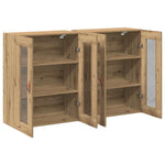 Wall Mounted Cabinet 2 pcs Artisan oak 69.5 x 34 x 90 cm 3334300
