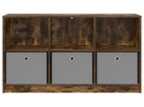 Sideboard with Drawer Smoked Oak 102 x 32 x 73.5 cm 8000520