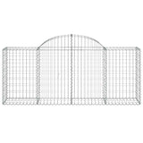 Arched Gabion Baskets 13 pcs 200x50x80/100 cm Galvanised Iron 3146310
