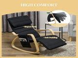 Rocking Lounge Chair Recliner Relaxation Lounging Relaxing Seat with Adjustable Footrest, Side T3398P330350