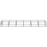 Dog Kennel Black 6 m Steel 3082096