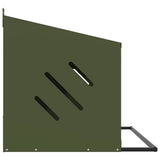 Chicken Nesting Box with 2 Compartments Olive Green Metal 864347