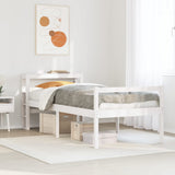 Senior Bed with Headboard without Mattress White 90x200 cm 3305860