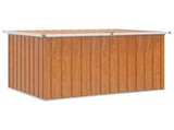 Outdoor Storage Box Galvanised Steel 150 x 101 x 91 cm Wood 42039102