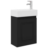 Bathroom Vanity Unit with Tap Black 45.5 x 22.5 x 84 cm 889472