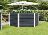 Planter Anthracite 129 x 129 x75 cm Steel 42018181