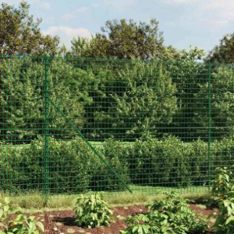 Wire Mesh Fence with Spike Anchors Green 2x25 m 154110