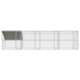 Chicken Cage 4 pcs Silver 800 x 200 x 200 cm Steel and PE 3381109