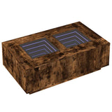Coffee Table with Infinity LED Smoked Oak 116x69x40 cm 3284060