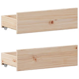 Bookcase Bed without Mattress 180x200 cm Super King Solid Wood Pine 3308912