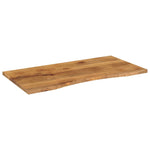 ZNTS Desk Top with Curve 110x50x2.5 cm Solid Wood Rough Mango 370210