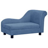 Dog Sofa with Pillow Blue 83x44x44 cm Plush 171104