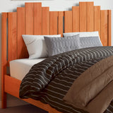 Headboard Wax Brown 135 cm Solid Wood Pine 844283