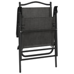 Folding Garden Chairs 4 pcs Melange Grey Steel and Textilene 3157287