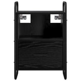 Hanging Bedside Cabinet Black Oak 40 x 30 x 60 cm 8013566