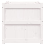 Garden Planter White 60x60x60 cm Solid Wood Pine 837426