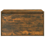 Hall Bench Smoked Oak Engineered Wood 80 cm Entryway Bench 816047