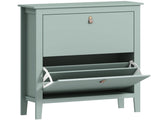 Modern Two-Drawer Shoe Cabinet - Green T3398P344853