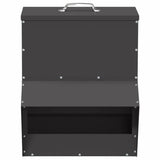 Chicken Feeder Black 35 x 30.5 x 43.5 cm Cold-Rolled Steel 874693