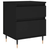 Bedside Cabinets 2 pcs Black 40x35x50 cm Engineered Wood 830655