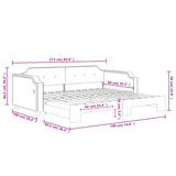 Daybed with Trundle without Mattress Dark Grey 90x190 cm Single 3197706