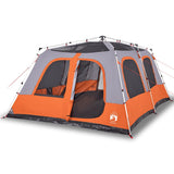 Family Tent Dome 10-Person Grey and Orange Quick Release 4004241