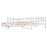 Daybed with Trundle and Drawers without Mattress White 90x190 cm Single 3302254