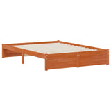 Bed Frame with Storage Headboard Wax Brown 140 x 190 cm 3423794