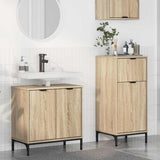 Bathroom Furniture Set with Drawer with Shelf 2 pcs Sonoma Oak 3393095