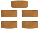 Planter Ring 5 pcs Brown 40 x 40 x 20 cm Weathering Steel 873619