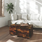 Coffee Table Smoked Oak 90x50x41.5 cm Engineered Wood 813029