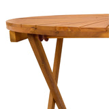 Folding Garden Table Natural 70 x 75 cm Solid Acacia Wood 42024979