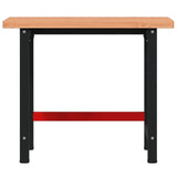 Workbench 100x60x83 cm Solid Wood Beech Rectangular 3309663