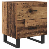 Bedside Cabinet 2 pcs Old Wood and Black 40 x 35 x 47.5 cm 884067