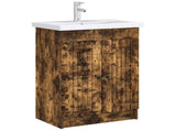 Bathroom under Sink Cabinet Smoked Oak 56 x 37.5 x 81 cm 890039