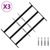 Security Grille for Windows with 3 Crossbars 3 pcs 43-74 cm 42031285