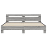 Bed Frame Grey Sonoma Engineered wood, Plywood 160x200 cm 3207537