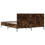 Bed Frame without Mattress Smoked Oak 150x200 cm King Size 3280004